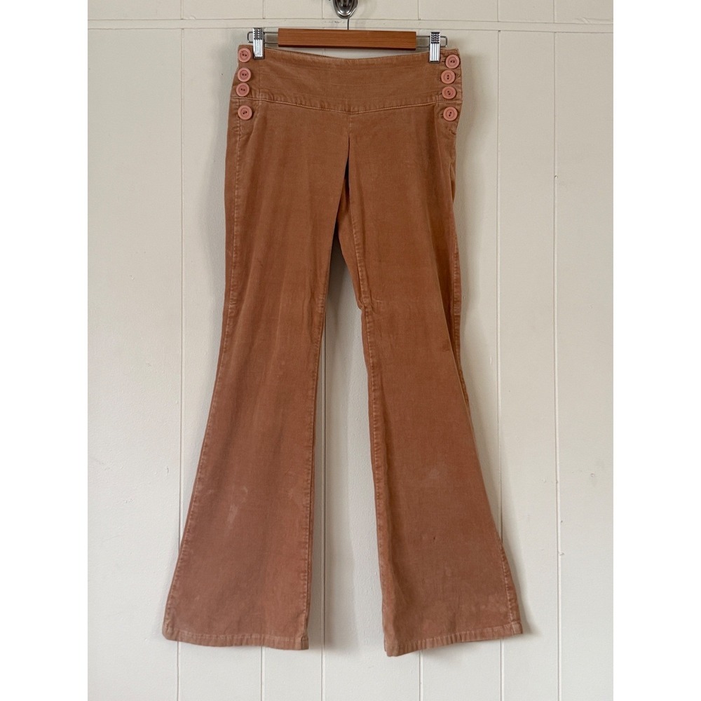 Vintage Forever 21 Womens Corduroy Flare Pants Y2K Low Rise Size XS Rare Retro